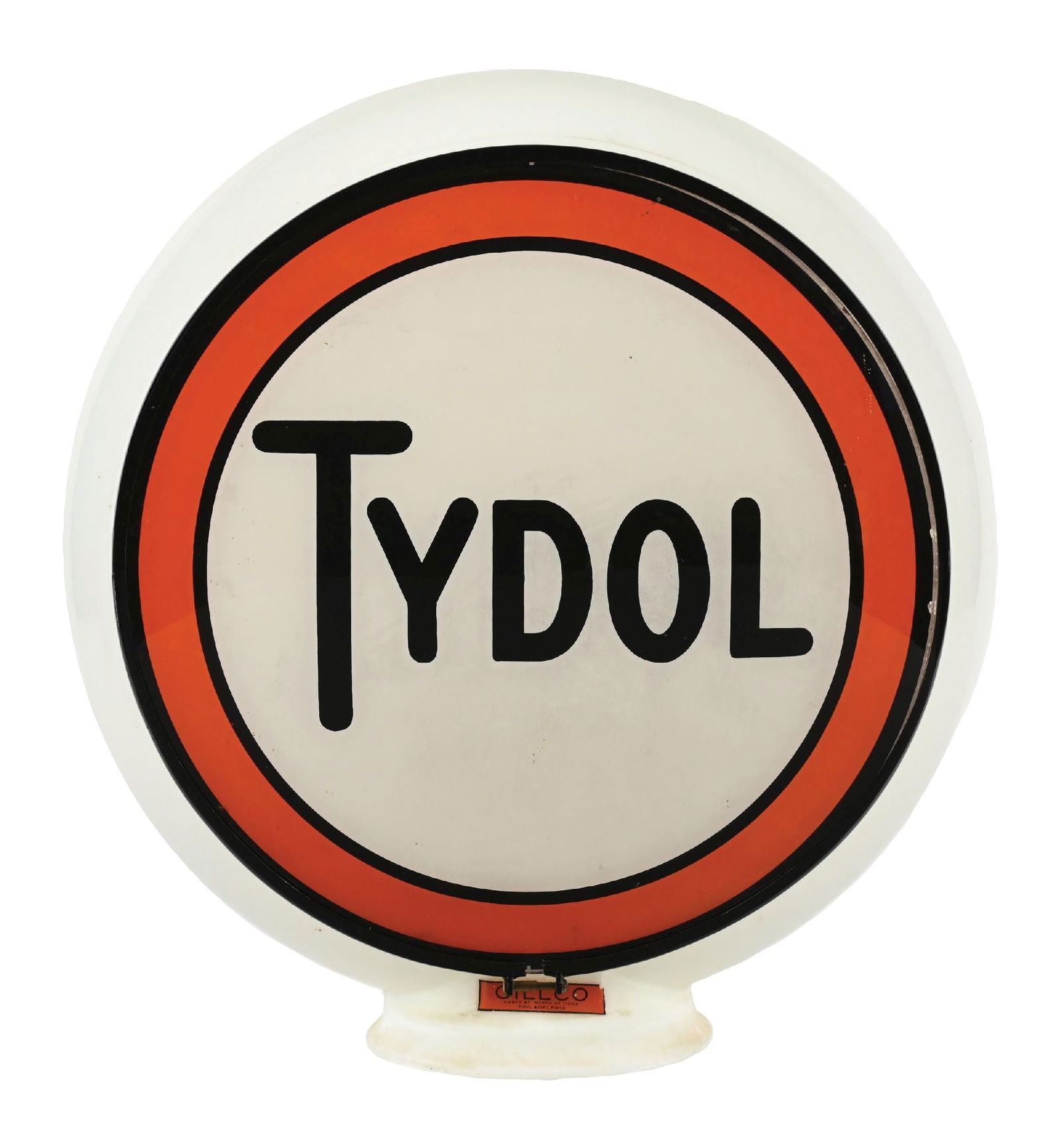 TYDOL GASOLINE COMPLETE 13.25" GLOBE ON GLASS GILL BODY (1 of 4)