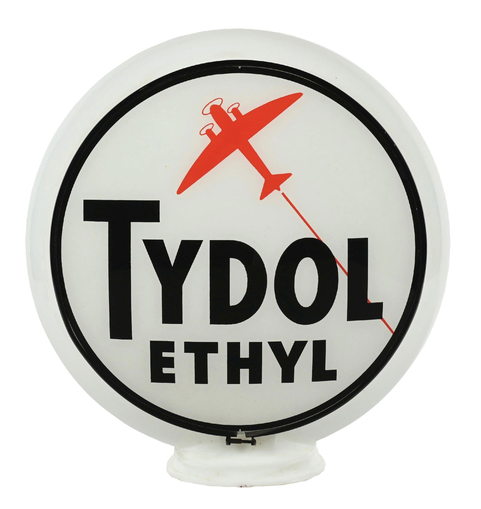 TYDOL ETHYL SINGLE 13.25" GLOBE LENS ON GLASS GILL BODY (1 of 4)