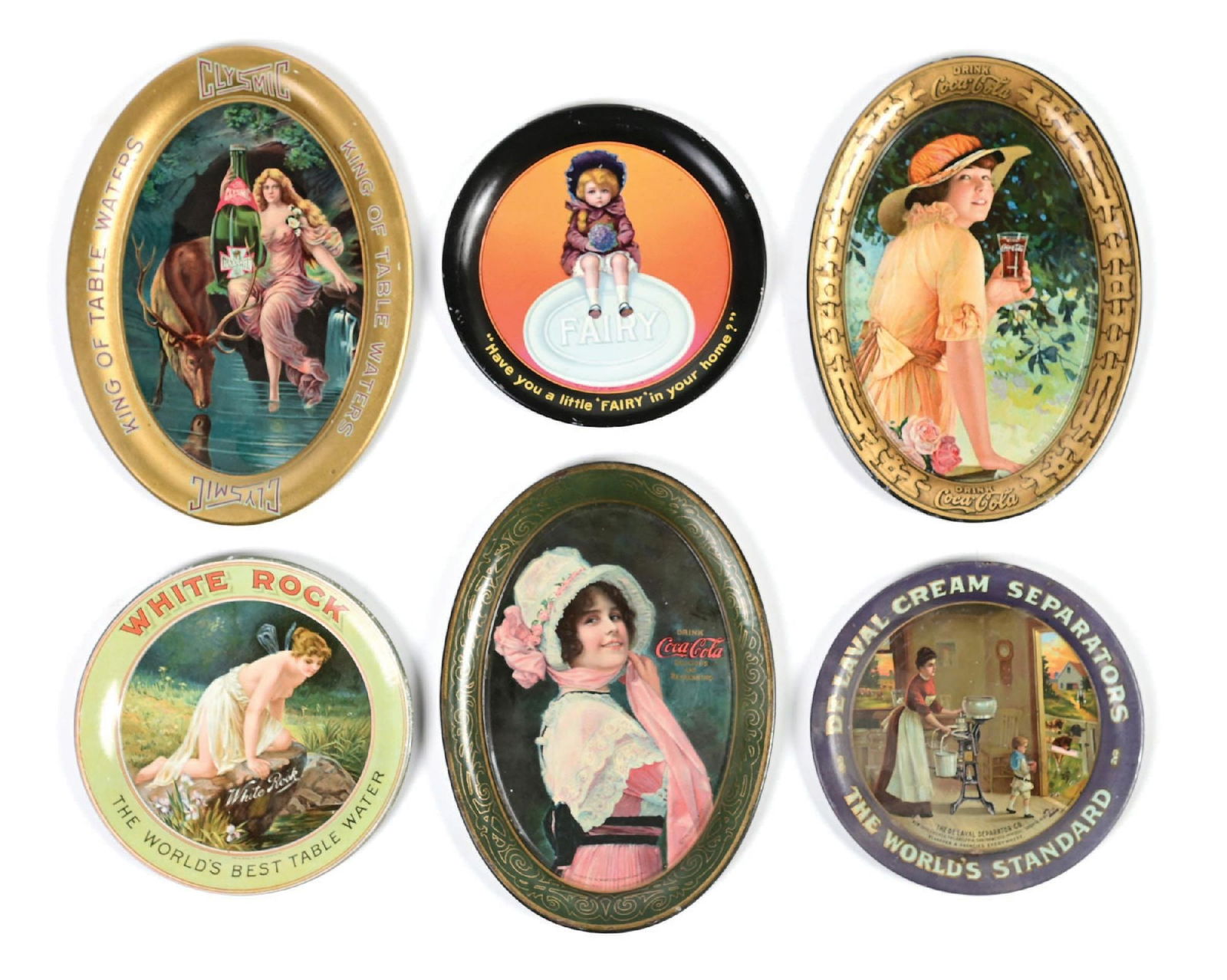 COLLECTION OF 6: ADVERTISING TIP TRAYS (1 of 2)
