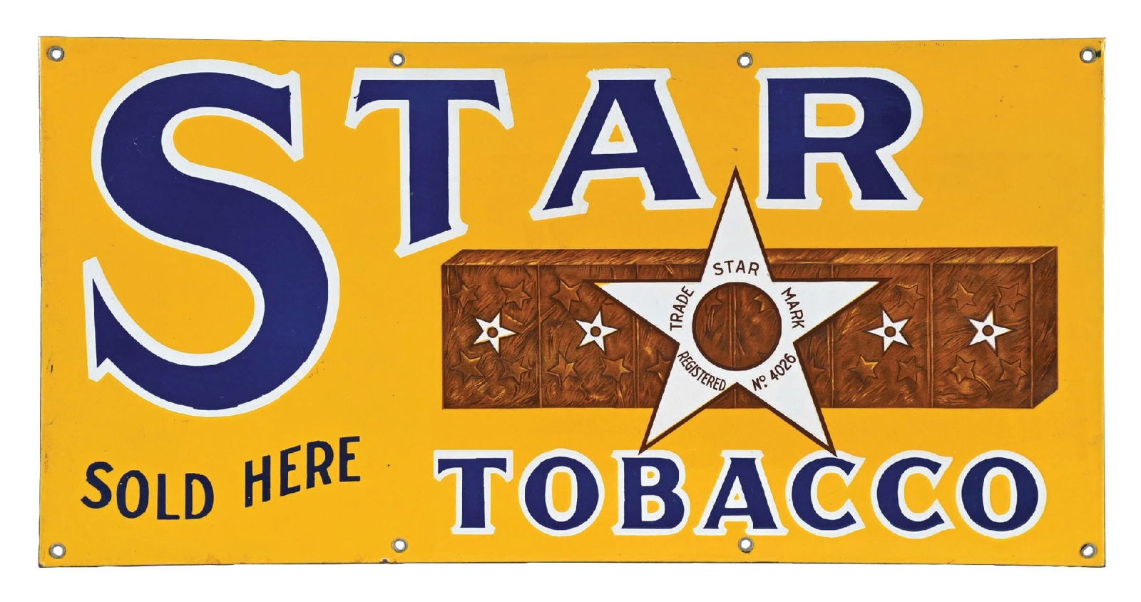 PORCELAIN ADVERTISING SIGN FOR STAR TOBACCO (1 of 2)
