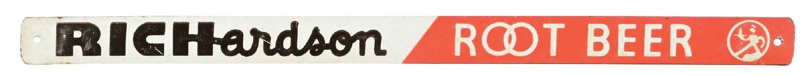 RICHARDSON ROOT BEER EMBOSSED TIN STRIP SIGN (1 of 2)