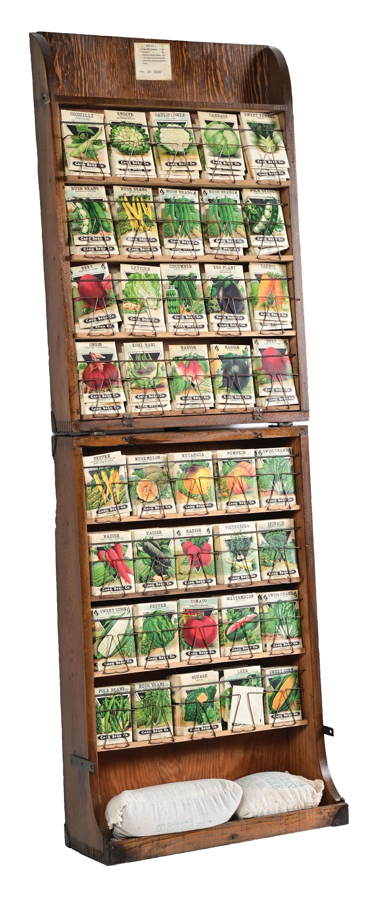 COUNTRY STORE WOODEN DISPLAY CASE FOR THE CARD SEED CO. OUT OF FREDONIA, NY (1 of 6)