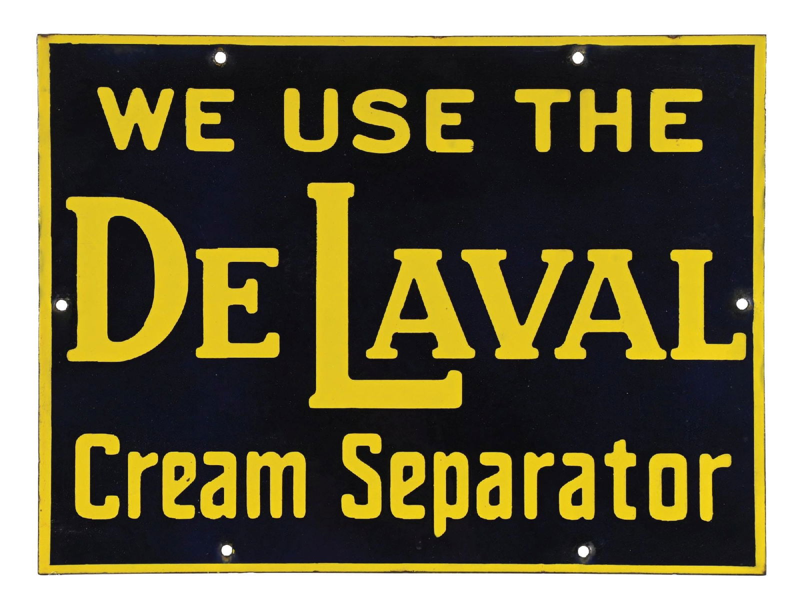 PORCELAIN DE LEVAL CREAM SEPARATOR SIGN (1 of 2)