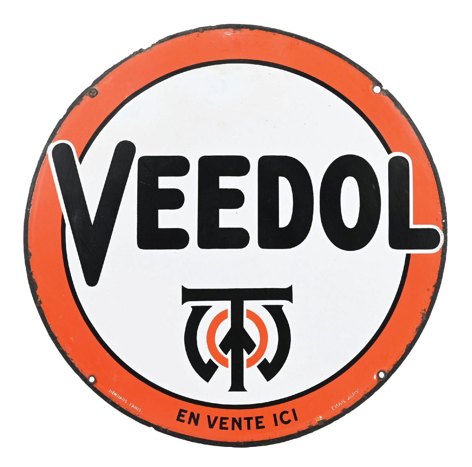 VEEDOL MOTOR OIL PORCELAIN SIGN (1 of 4)