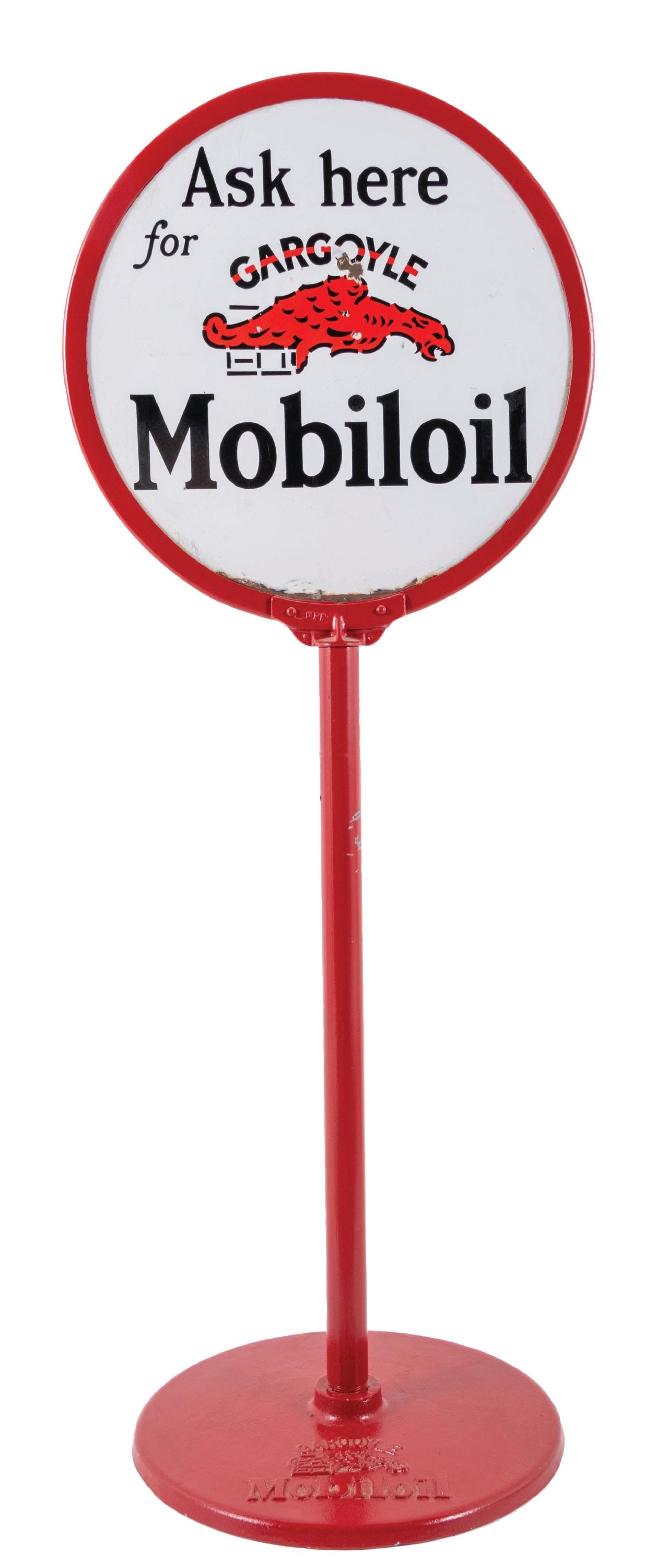 ASK HERE FOR MOBILOIL CURB SIGN (1 of 4)