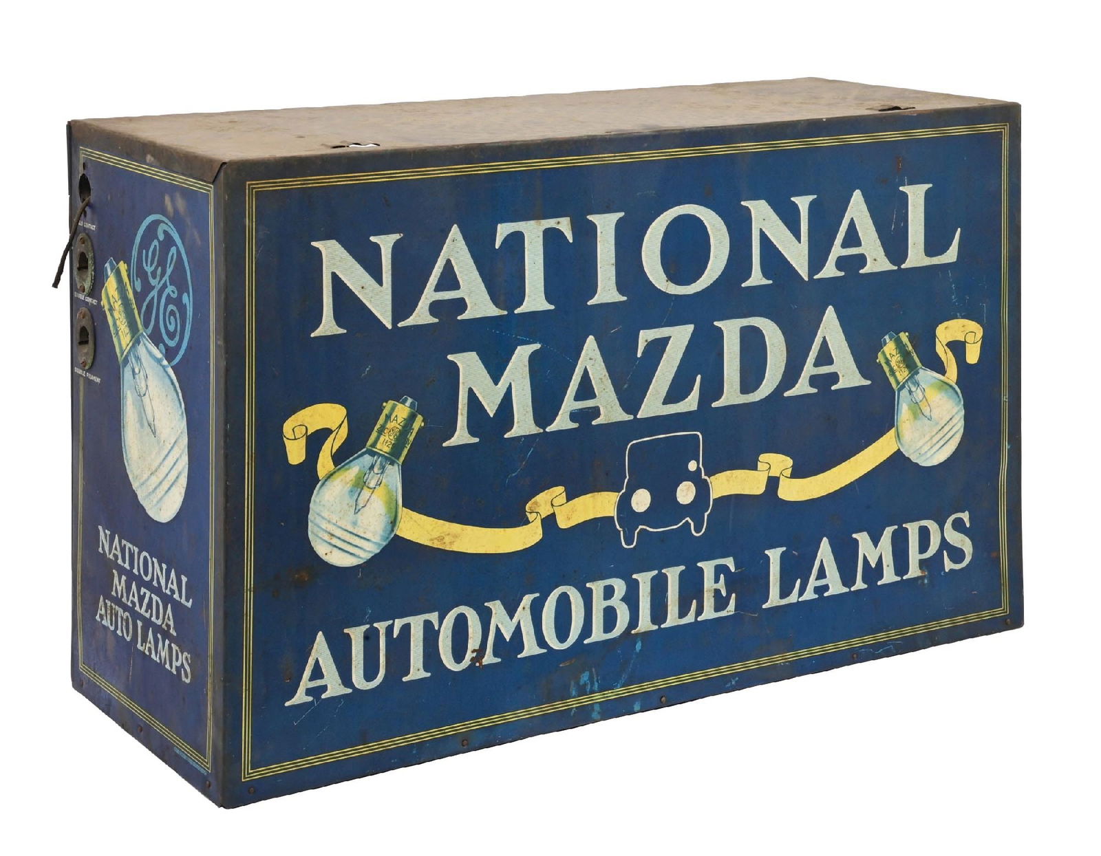 NATIONAL MAZDA AUTOMOBILE LAMPS TIN STORE DISPLAY BOX (1 of 4)