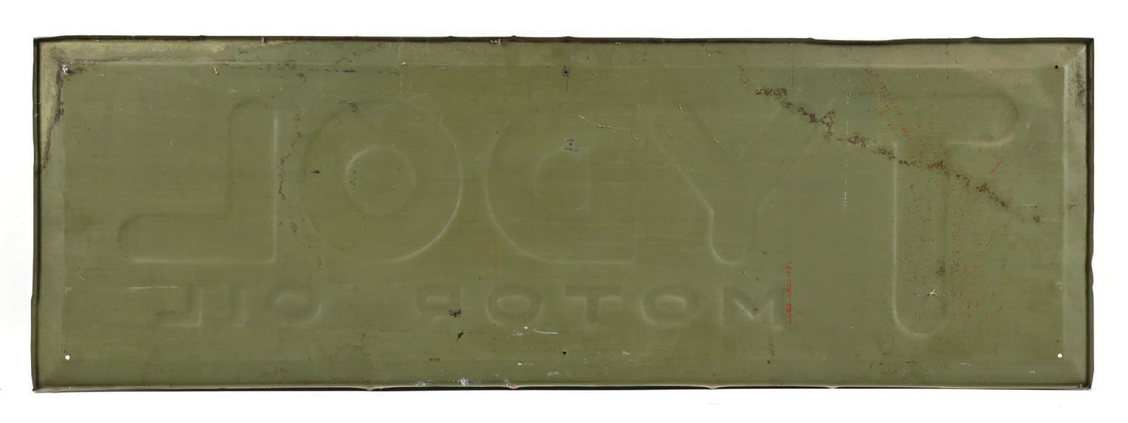 TYDOL MOTOR OIL EMBOSSED TIN SIGN - 2