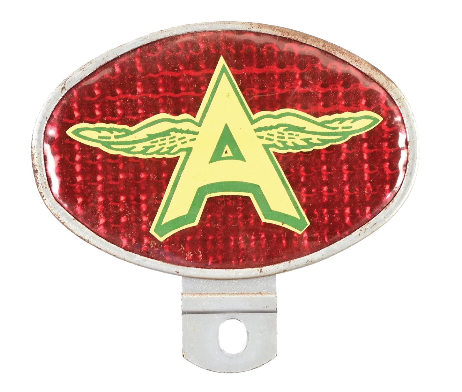 FLYING A GASOLINE CELLULOID LICENSE PLATE TOPPER (1 of 2)