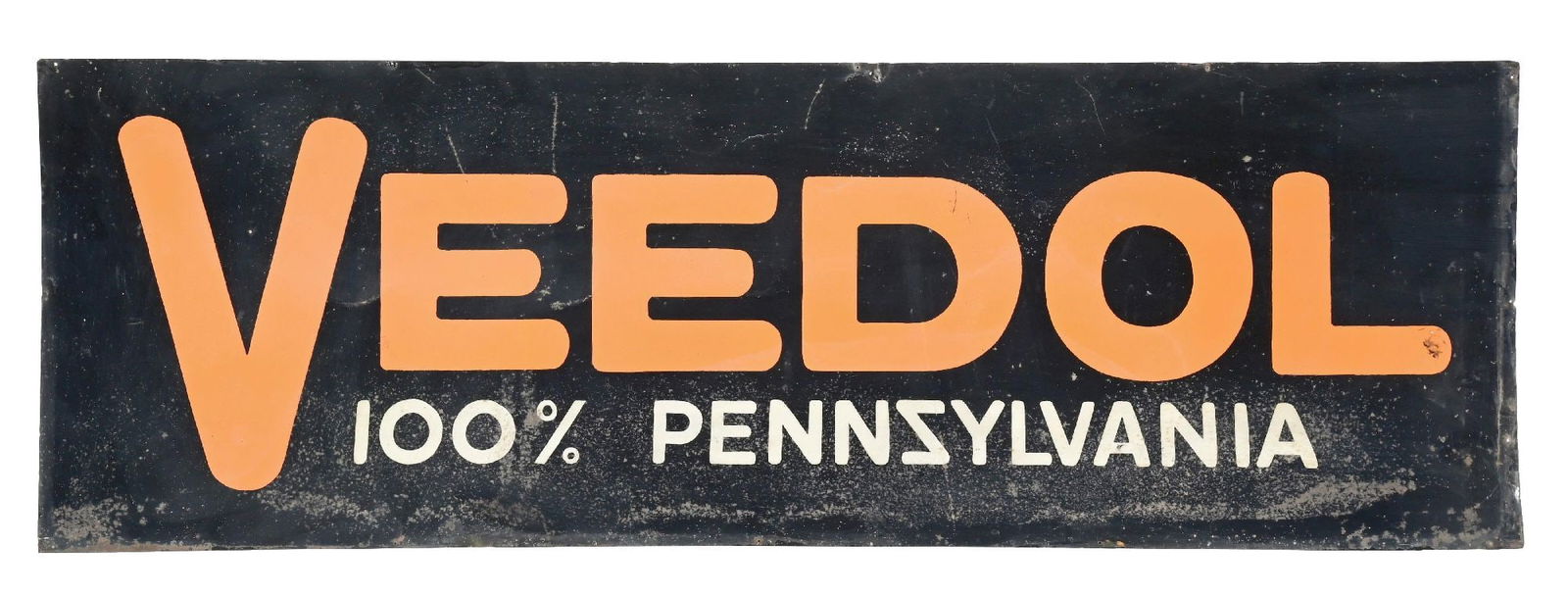 VEEDOL 100% PENNSYLVANIA MOTOR OIL TIN SIGN (1 of 2)