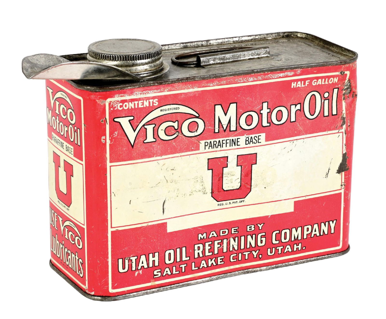 RARE VICO MOTOR OIL HALF-GALLON CAN (1 of 4)
