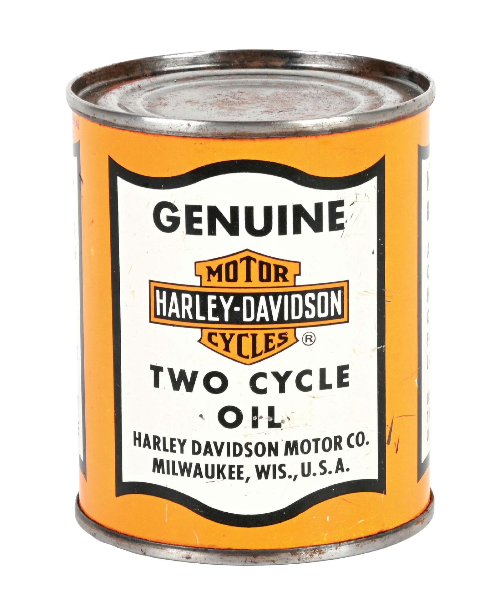 HARLEY DAVIDSON MOTORCYCLES TWO CYCLE OIL 8 OZ. CAN (1 of 6)