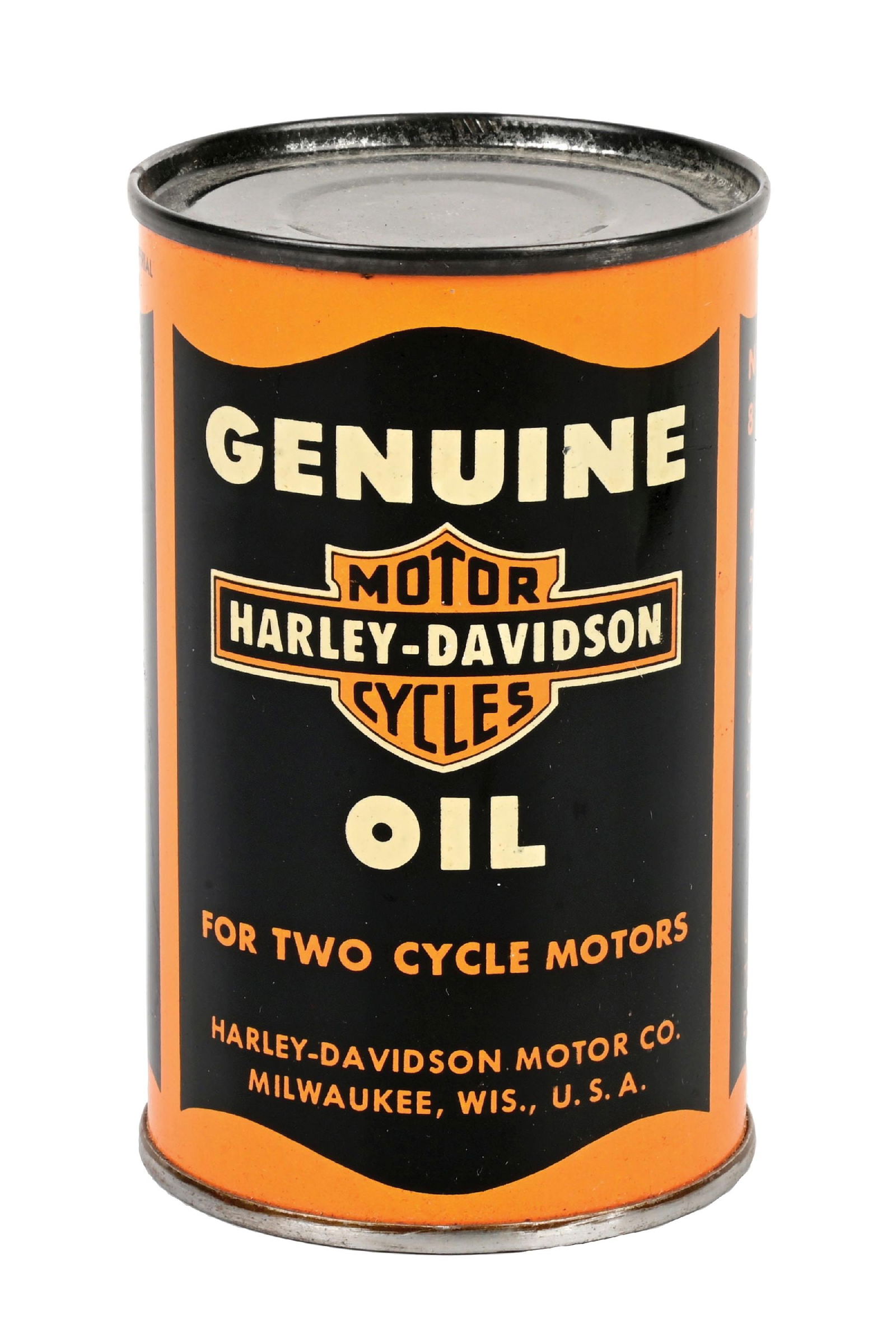 HARLEY DAVIDSON MOTORCYCLE TWO CYCLE MOTOR OIL 8 OZ. CAN (1 of 6)
