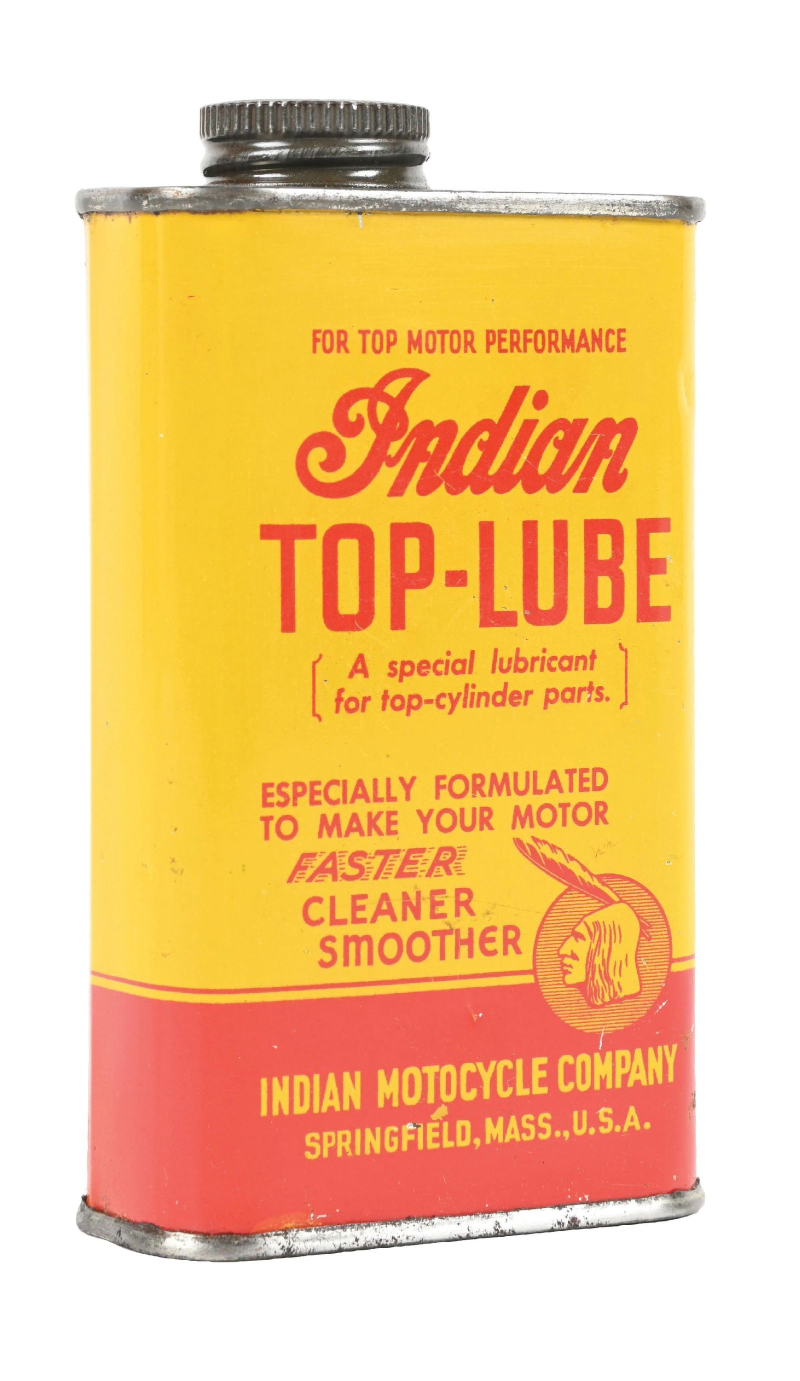 INDIAN MOTORCYCLES TOP-LUBE HALF-PINT LUBRICANT CAN (1 of 4)
