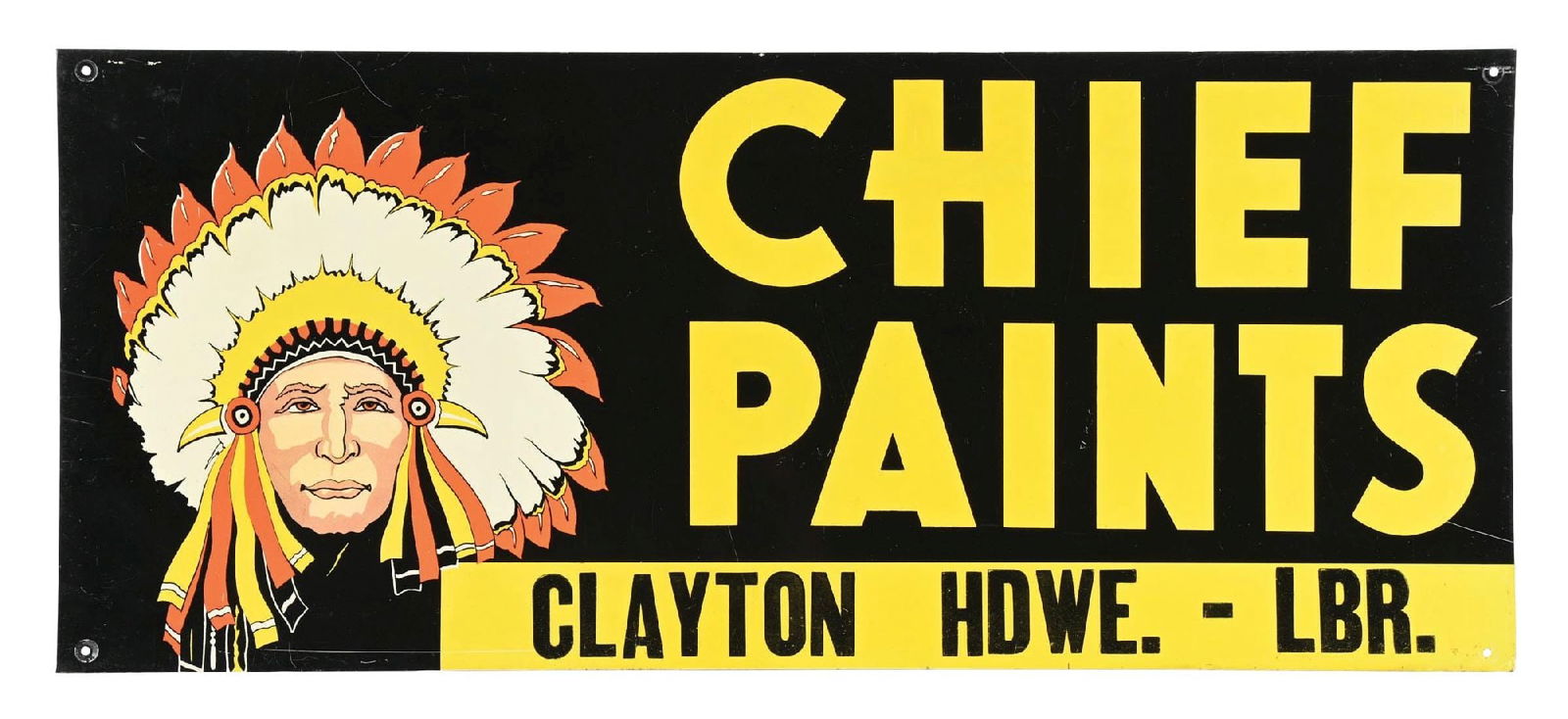 TIN ADVERTISING SIGN FOR CHIEF PAINTS (1 of 2)