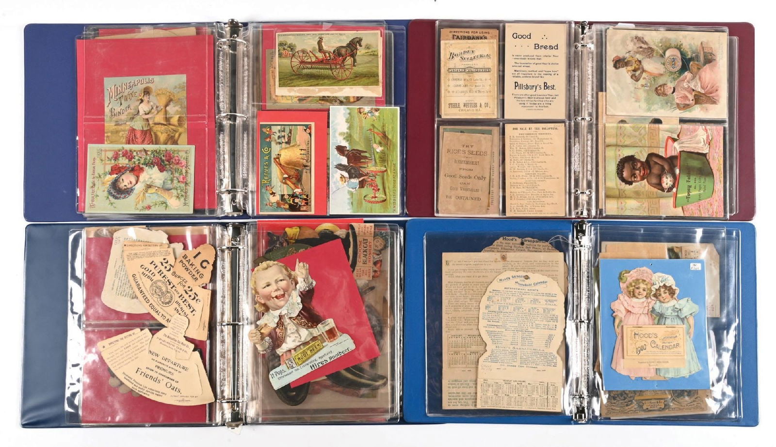 COLLECTION OF 4: 3-RING BINDERS OF PAPER EPHEMRA, TRADE CARDS, POSTCARDS & OTHERS (1 of 3)