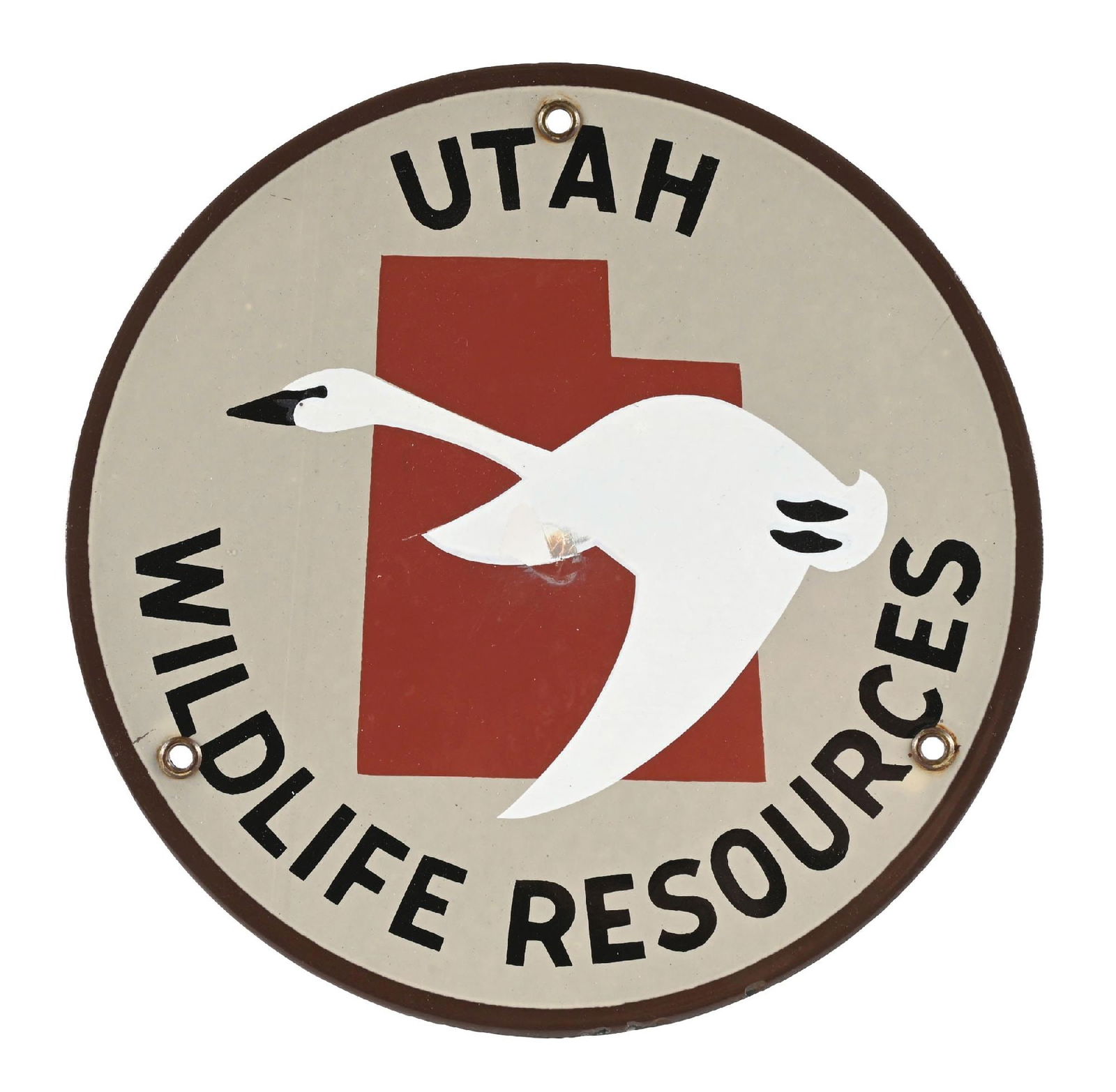 UTAH WILDLIFE RESOURCES PORCELAIN SIGN (1 of 2)