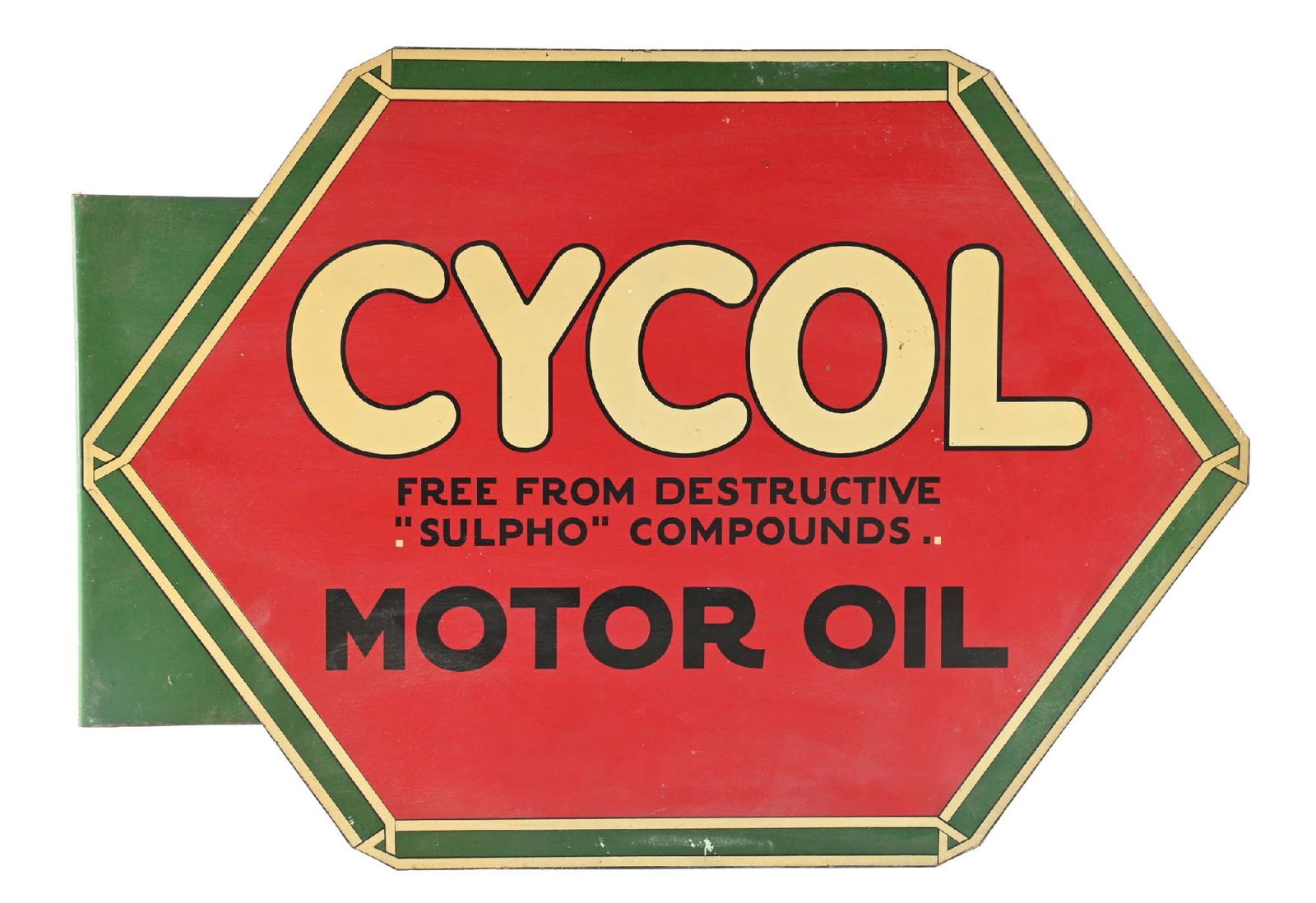 CYCOL MOTOR OIL TIN FLANGE SIGN (1 of 3)