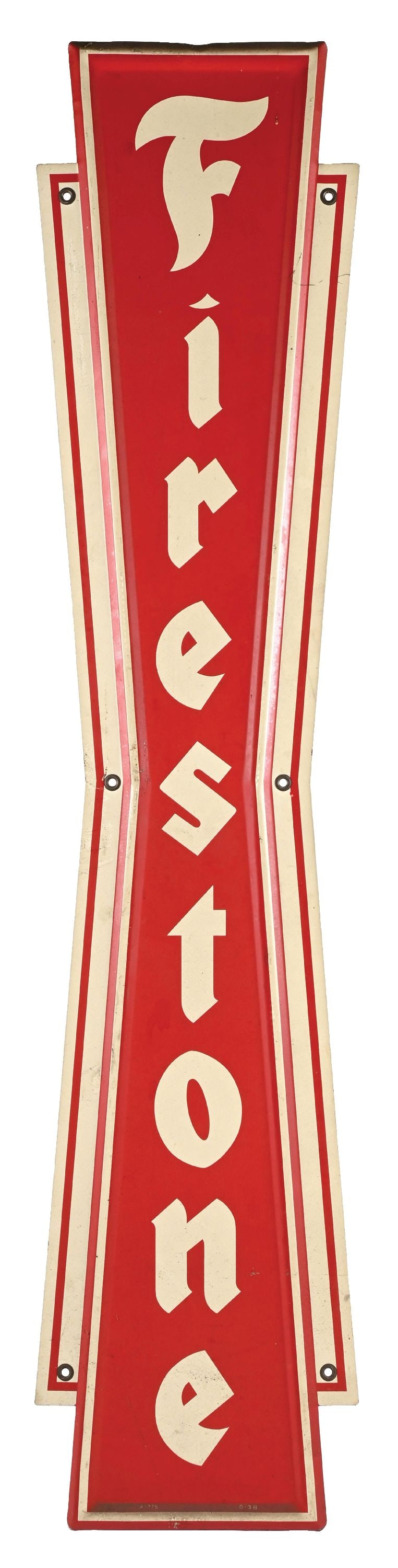 FIRESTONE TIRES EMBOSSED TIN SIGN (1 of 3)