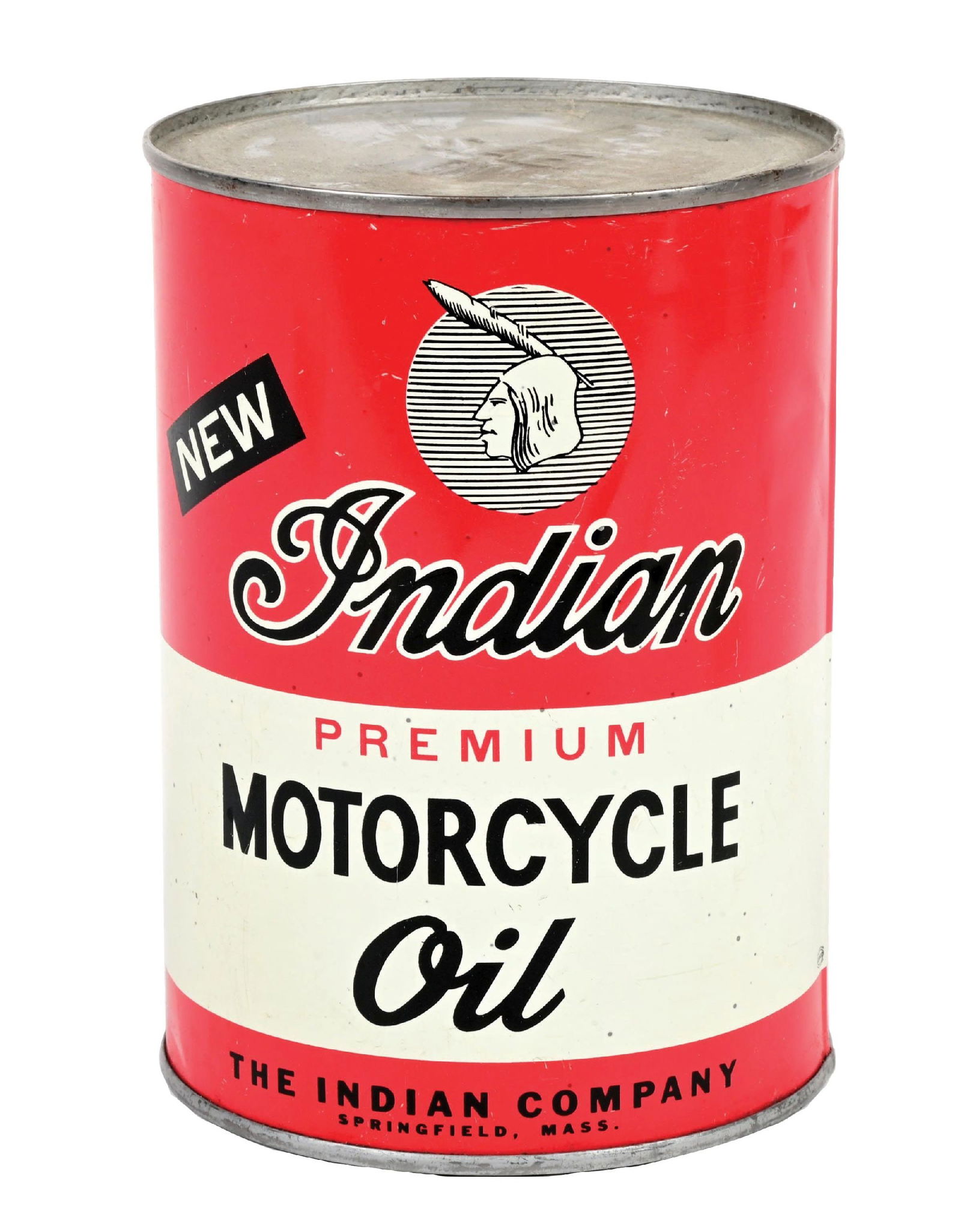 INDIAN PREMIUM MOTORCYCLE MOTOR OIL ONE- QUART CAN (1 of 6)