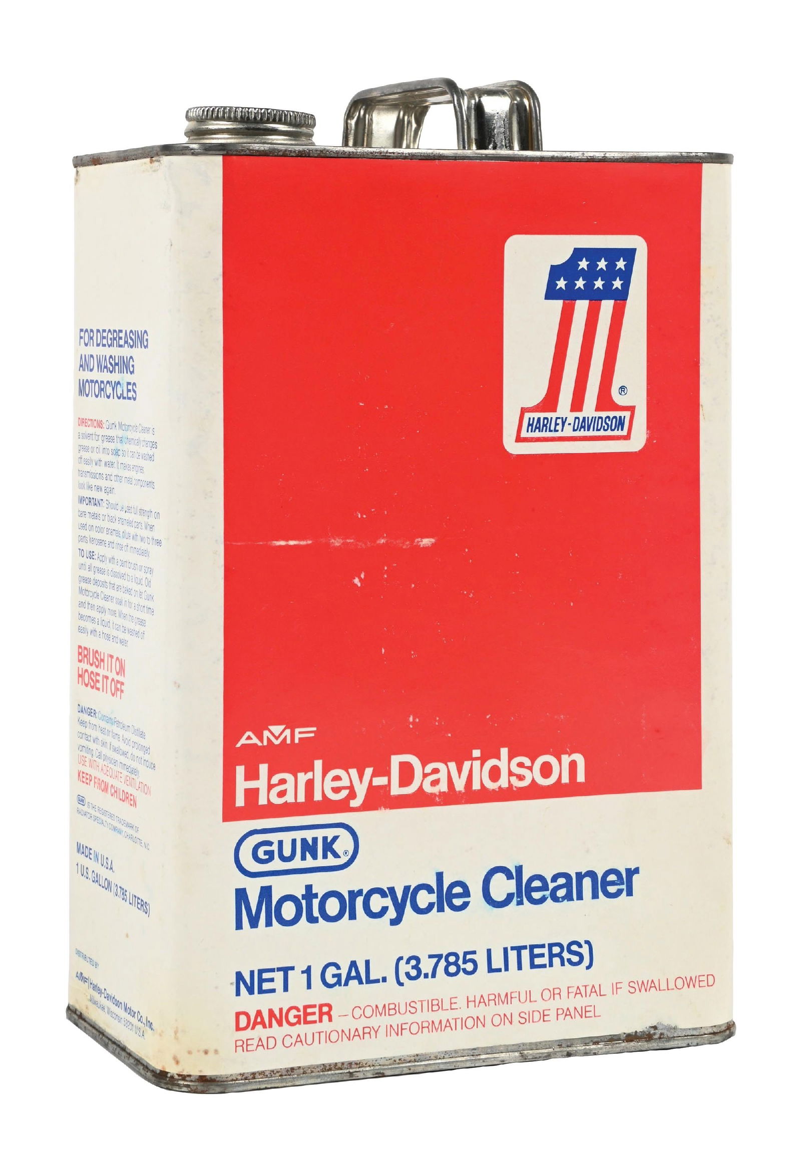 HARLEY-DAVIDSON MOTORCYCLE GUNK CLEANER ONE GALLON CAN (1 of 4)