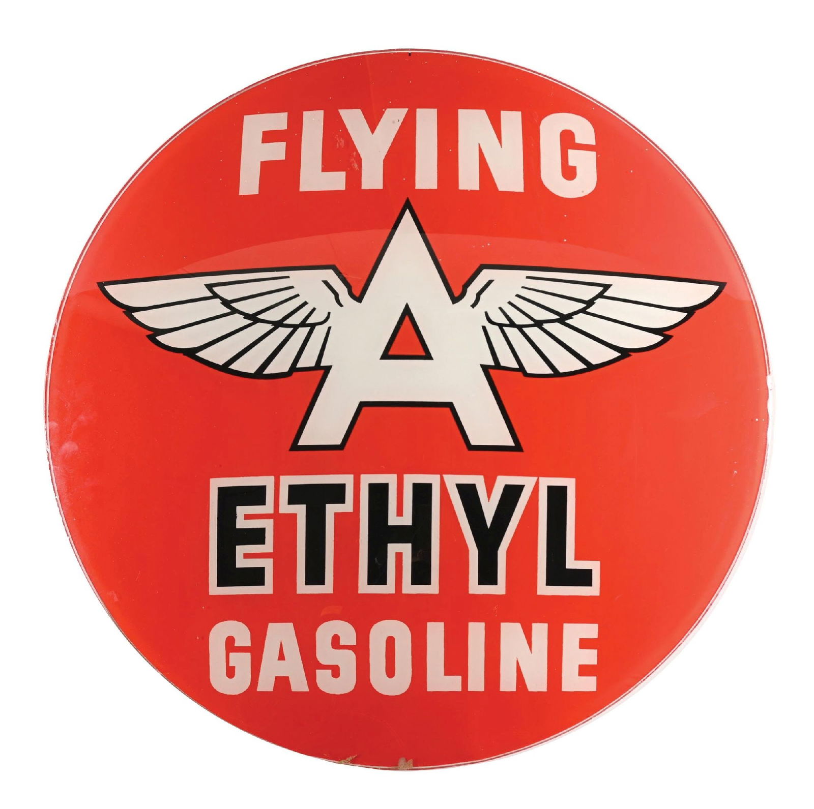 FLYING A ETHYL GASOLINE 15" SINGLE GLOBE LENS (1 of 2)