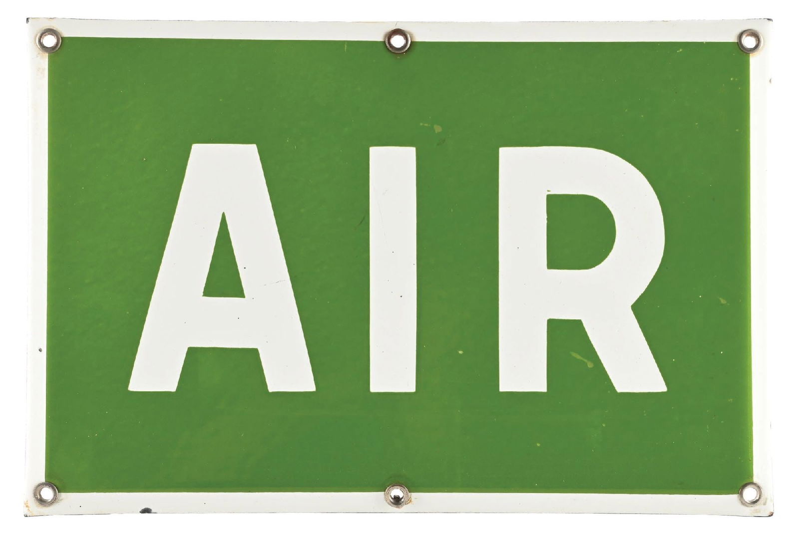 AIR PORCELAIN SIGN: SSP. CONDITION: Outstanding color & gloss, showing no notable field wear other than a few fine surface scratches. Mounting holes in excellent condition, with just a few light nicks along the outer
