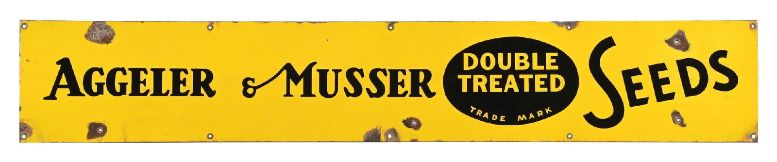 AGGELER & MUSSER SEEDS PORCELAIN SIGN (1 of 2)
