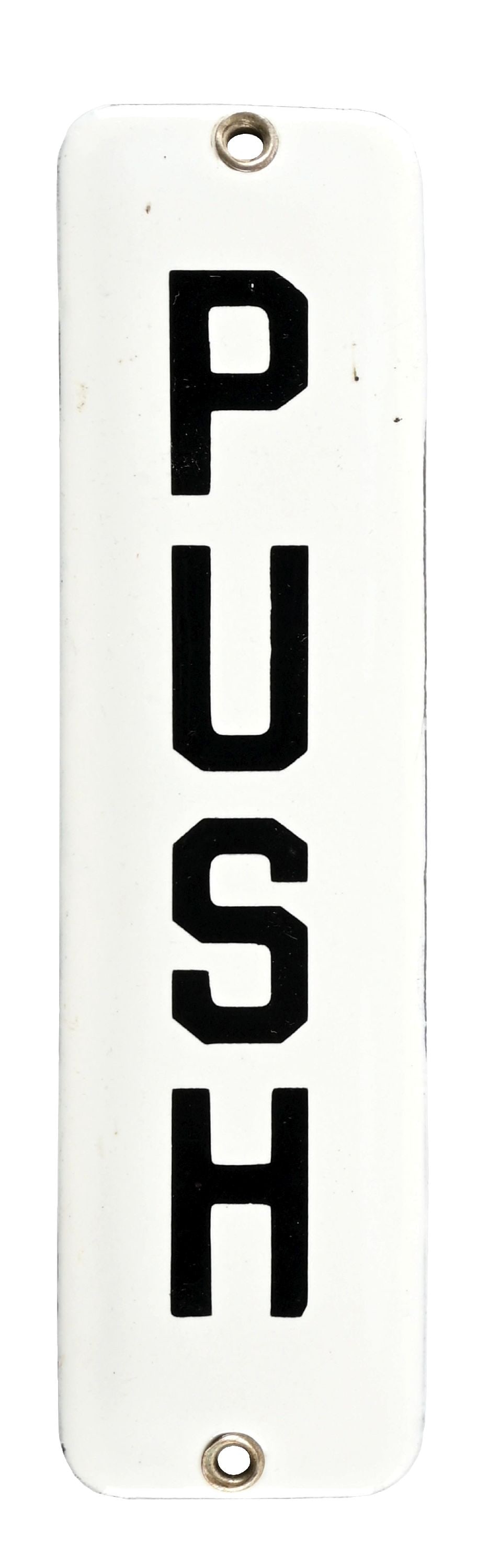 PUSH NEW OLD STOCK PORCELAIN DOOR SIGN (1 of 2)