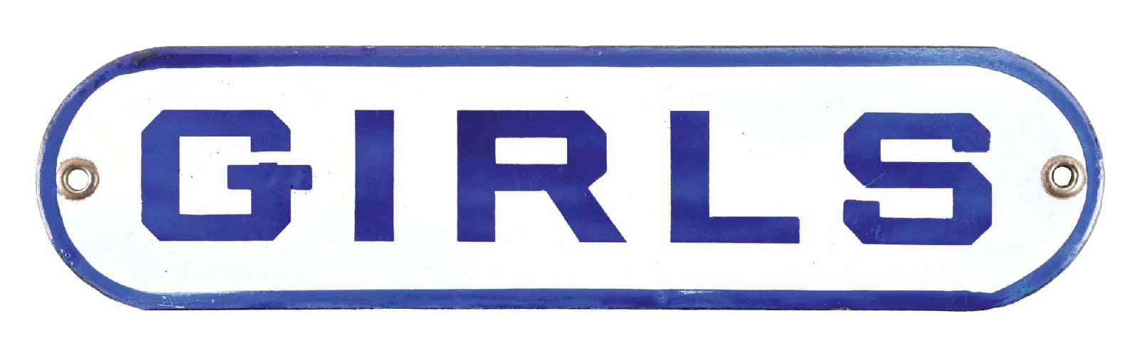 GIRLS PORCELAIN DOOR SIGN (1 of 2)