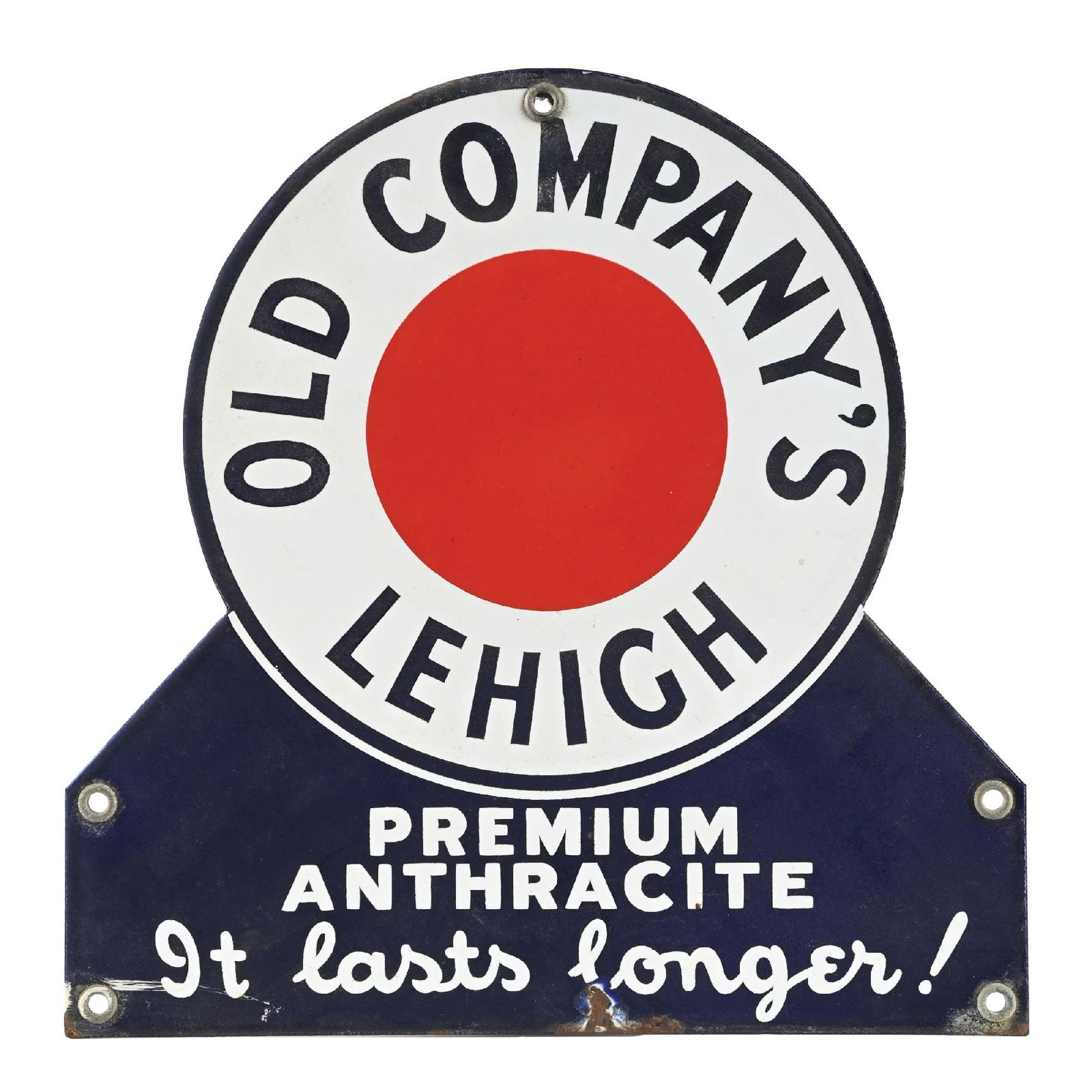OLD COMPANY'S LEHIGH PREMIUM ANTHRACITE PORCELAIN SIGN (1 of 2)