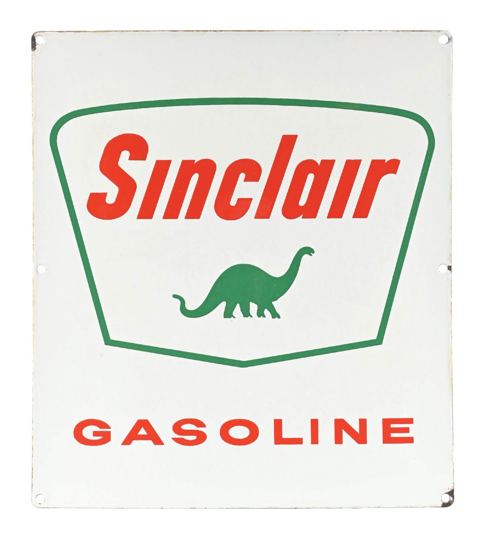 SINCLAIR GASOLINE PORCELAIN PUMP PLATE SIGN (1 of 2)