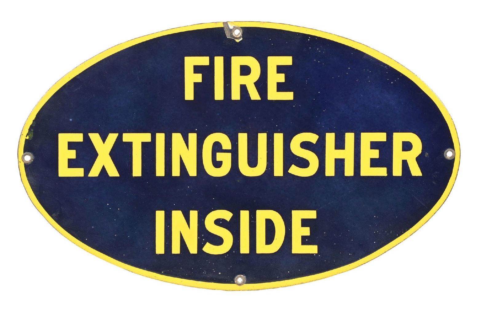 FIRE EXTINGUISHER INSIDE PORCELAIN SIGN (1 of 2)