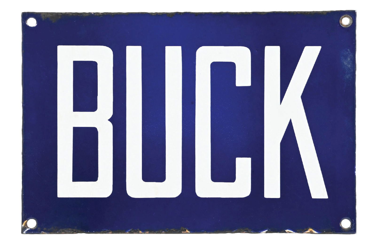 BUCK PORCELAIN SIGN (1 of 2)