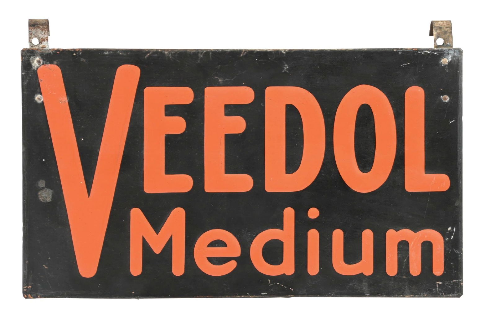 VEEDOL MEDIUM MOTOR OIL EMBOSSED TIN SIGN (1 of 3)
