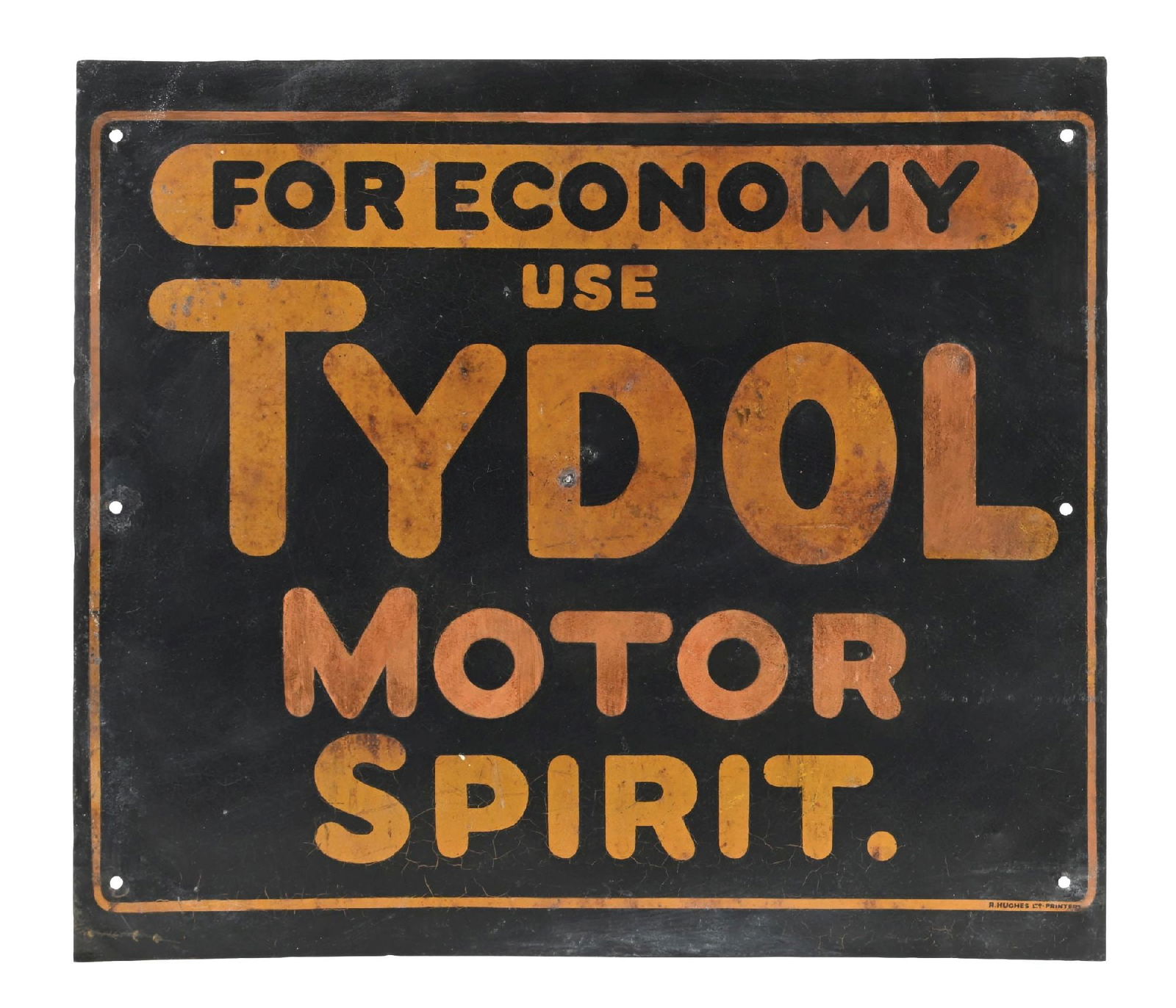 FOR ECONOMY USE TYDOL MOTOR SPIRIT TIN SIGN (1 of 2)