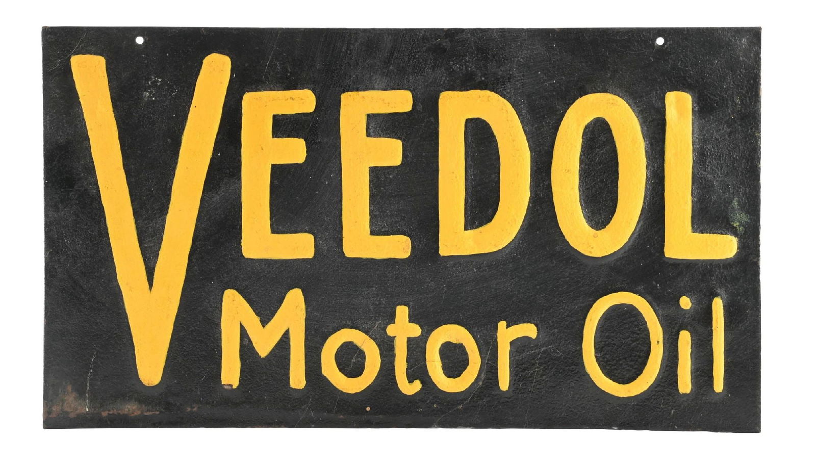 VEEDOL MOTOR OIL EMBOSSED TIN SIGN (1 of 3)
