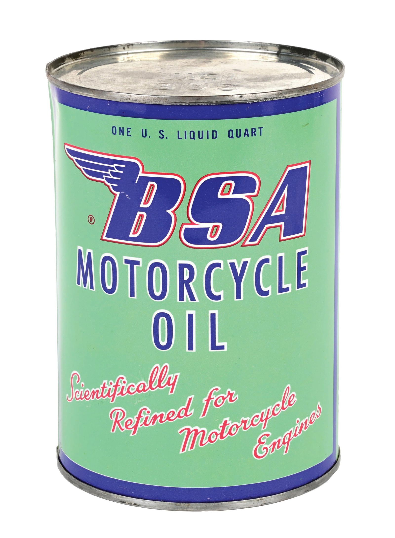 BSA MOTORCYCLE MOTOR OIL ONE-QUART CAN (1 of 6)