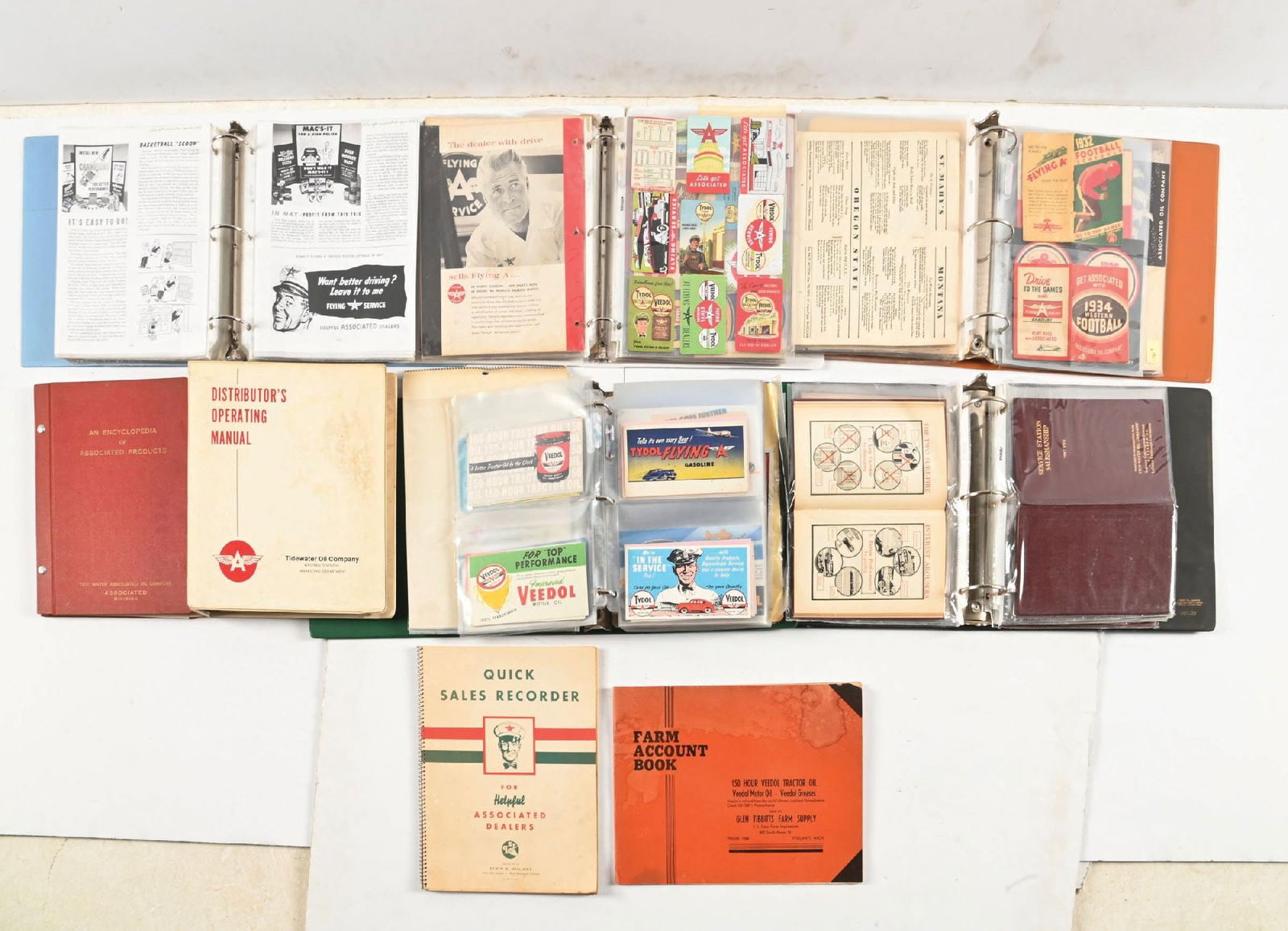 LARGE COLLECTION OF FLYING A SERVICE STATION MANUALS & PAPER ADVERTISEMENTS (1 of 1)