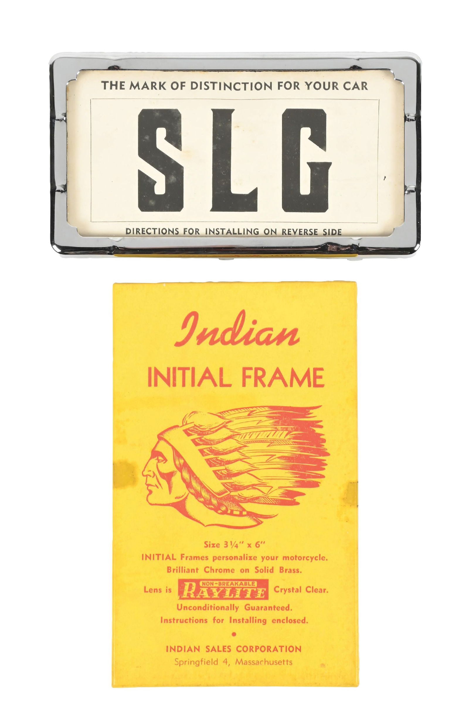 INDIAN INITIAL FRAME NEW OLD STOCK IN ORIGINAL BOX (1 of 2)