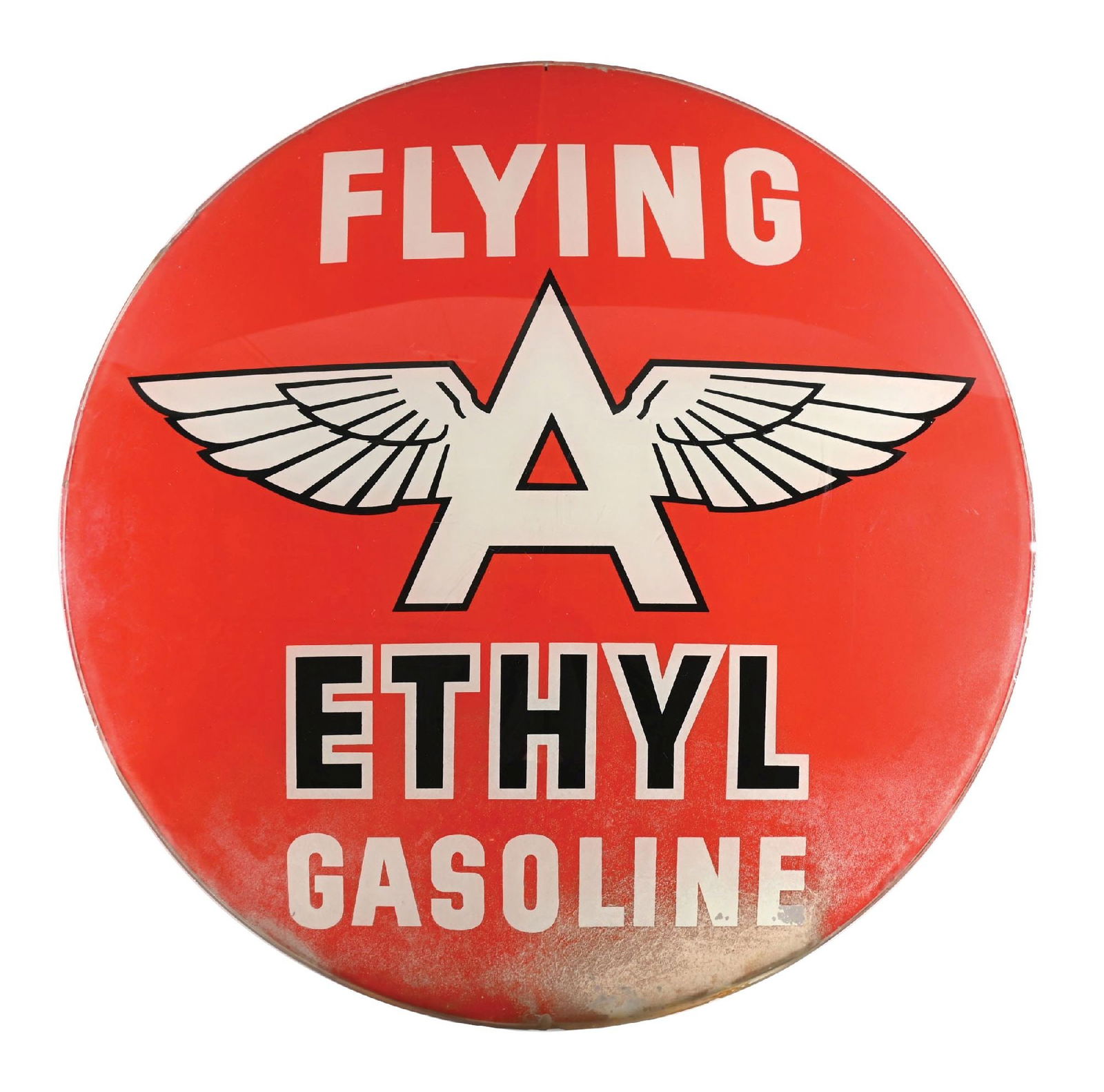 FLYING A ETHYL GASOLINE 15" GLOBE LENS (1 of 2)