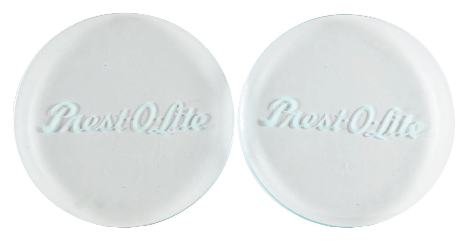 COLLECTION OF 2: PREST-O-LITE BATTERIES 13.25" GLOBE LENSES (1 of 2)