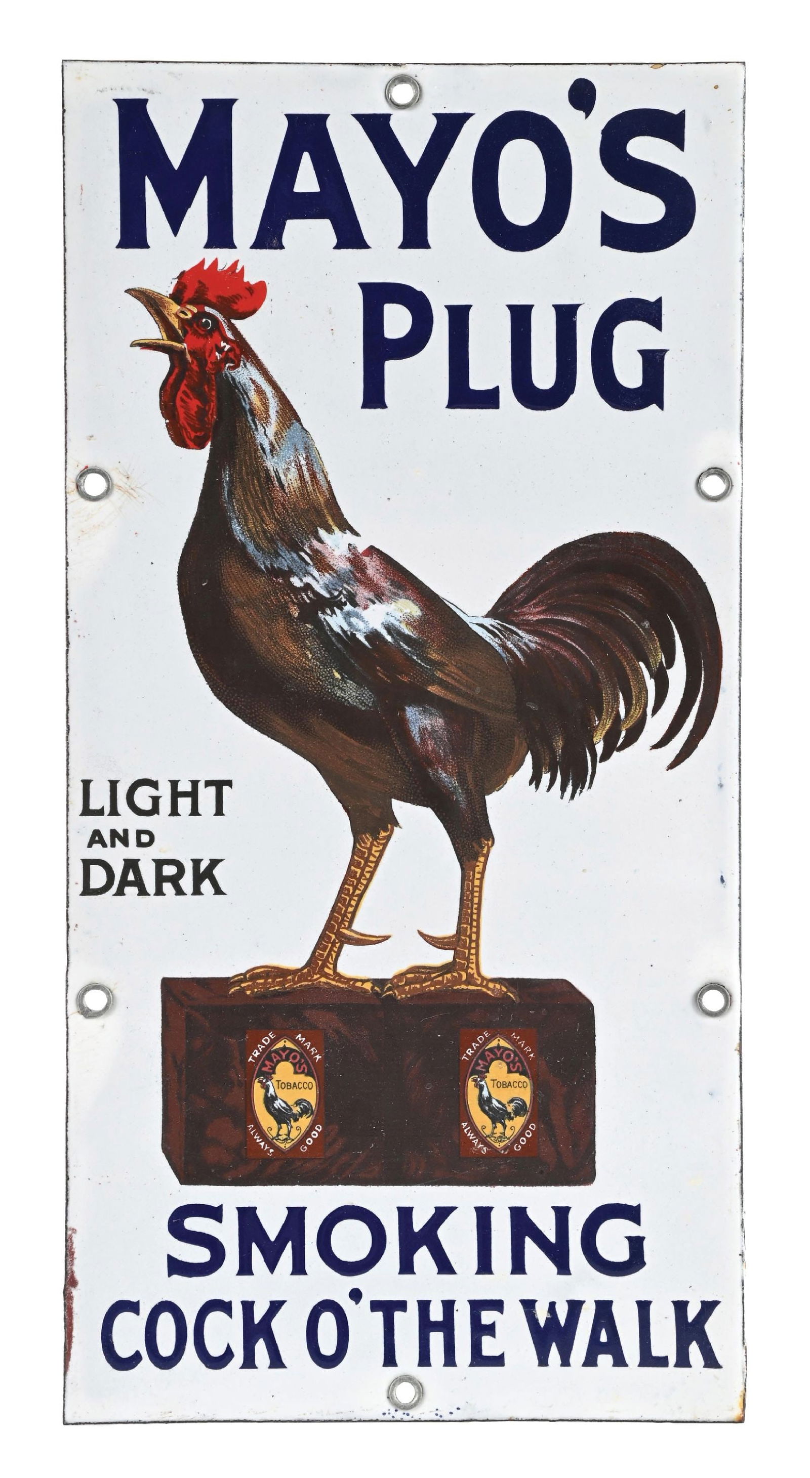 MAYO'S PLUG TOBACCO PORCELAIN SIGN (1 of 2)