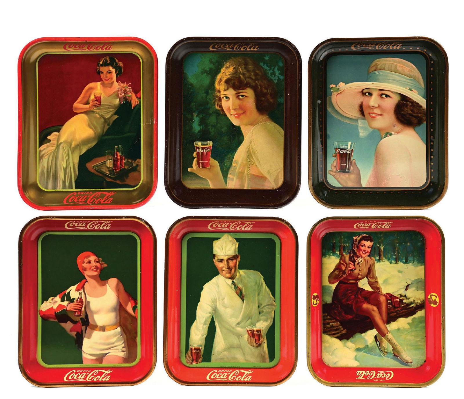 COLLECTION OF 6: COCA-COLA SERVING TRAYS (1 of 5)