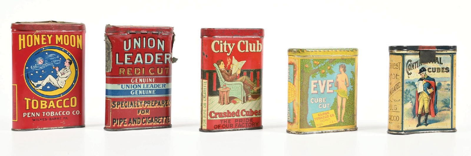 COLLECTION OF 5: TOBACCO POCKET TINS (1 of 4)