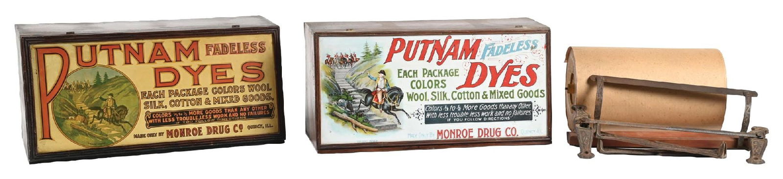 COLLECTION OF 3: PUTNAM DYE CABINETS & COUNTRY STORE CRAFT PAPER DISPENSER (1 of 3)