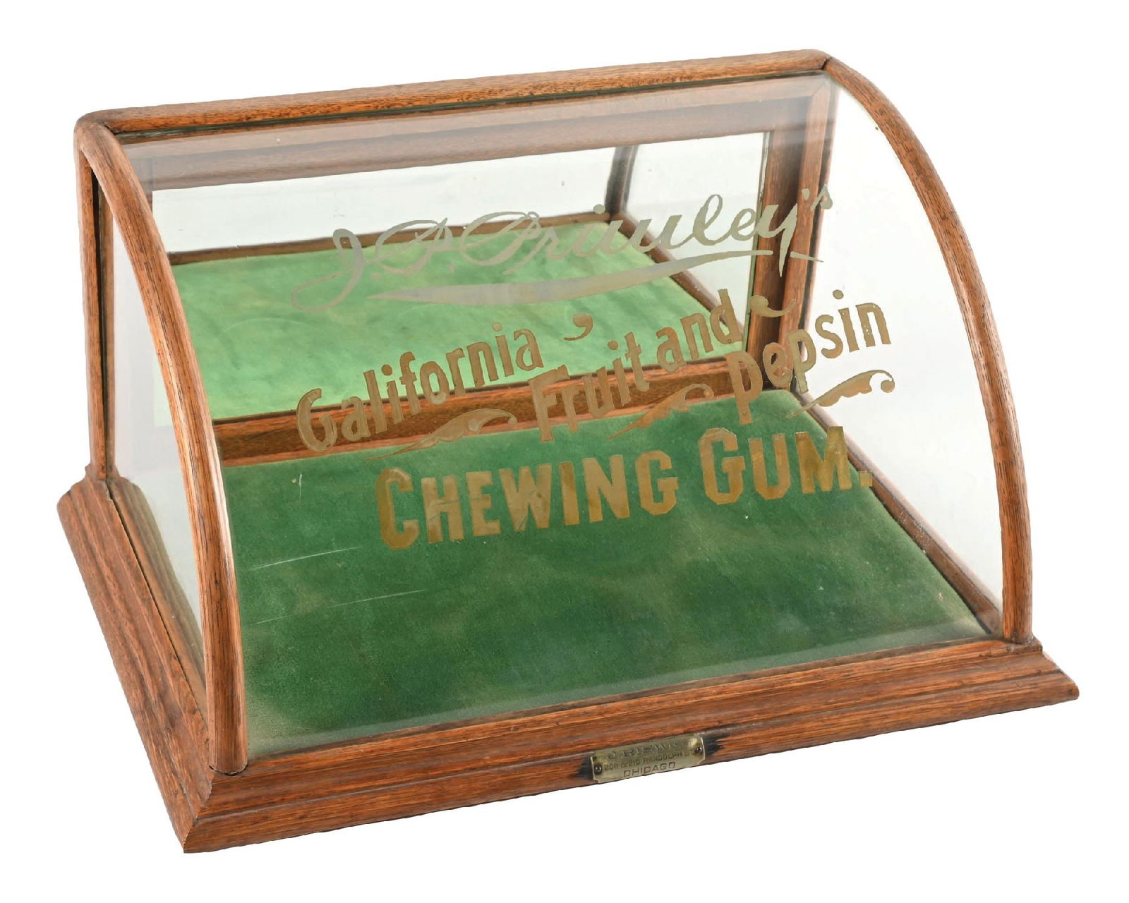 J.P. PRIMLEY'S CALIFORNIA FRUIT AND PEPSIN CHEWING GUM DISPLAY CASE (1 of 6)
