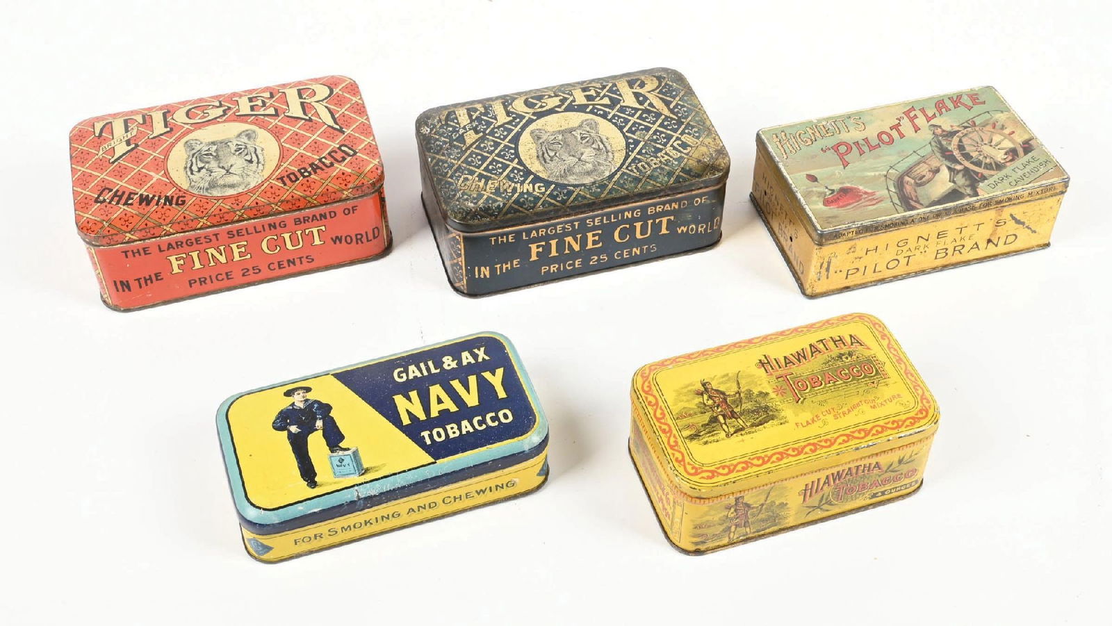 COLLECTION OF 5: VINTAGE TOBACCO TINS (1 of 4)