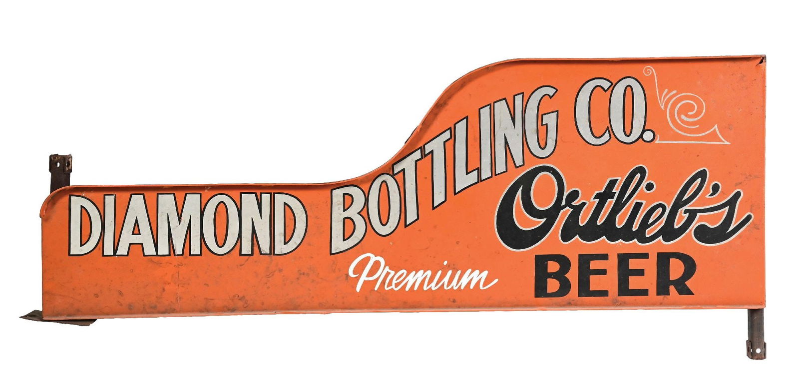 ORTLEIBS PREMIUM BEER HAND-PAINTED METAL SIGN DELIVERY TRUCK SIDE (1 of 2)