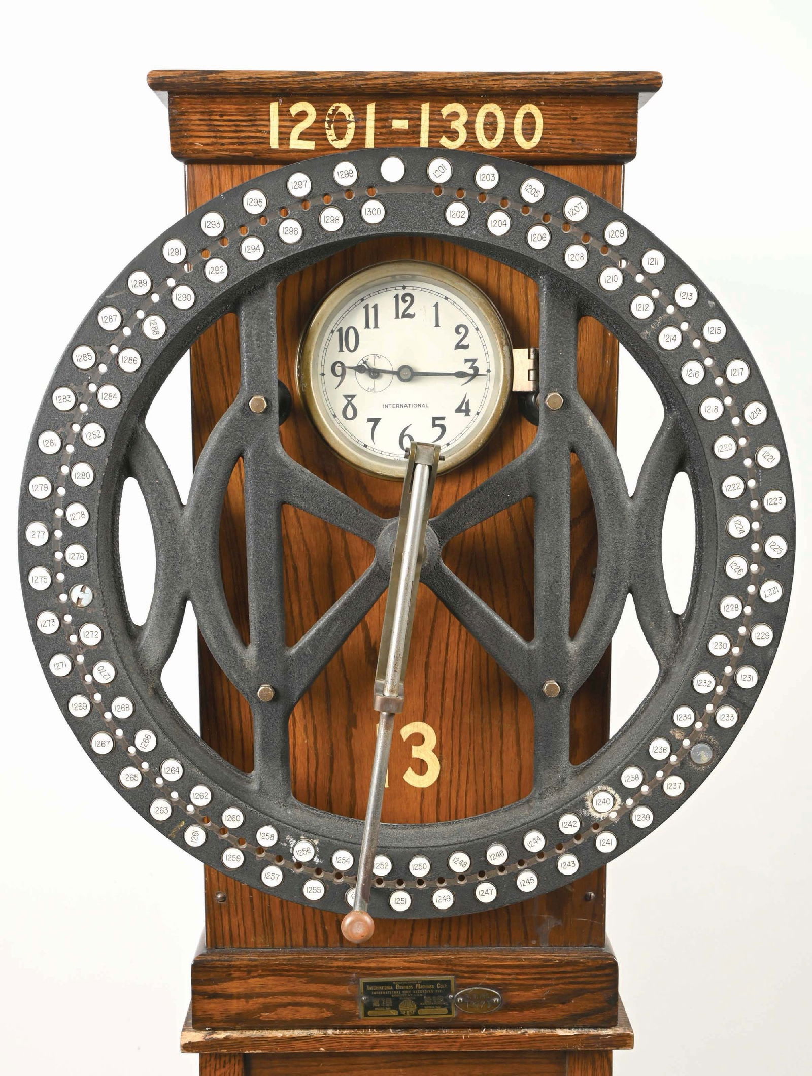 EARLY ANHEUSER-BUSCH TIME CLOCK - 6