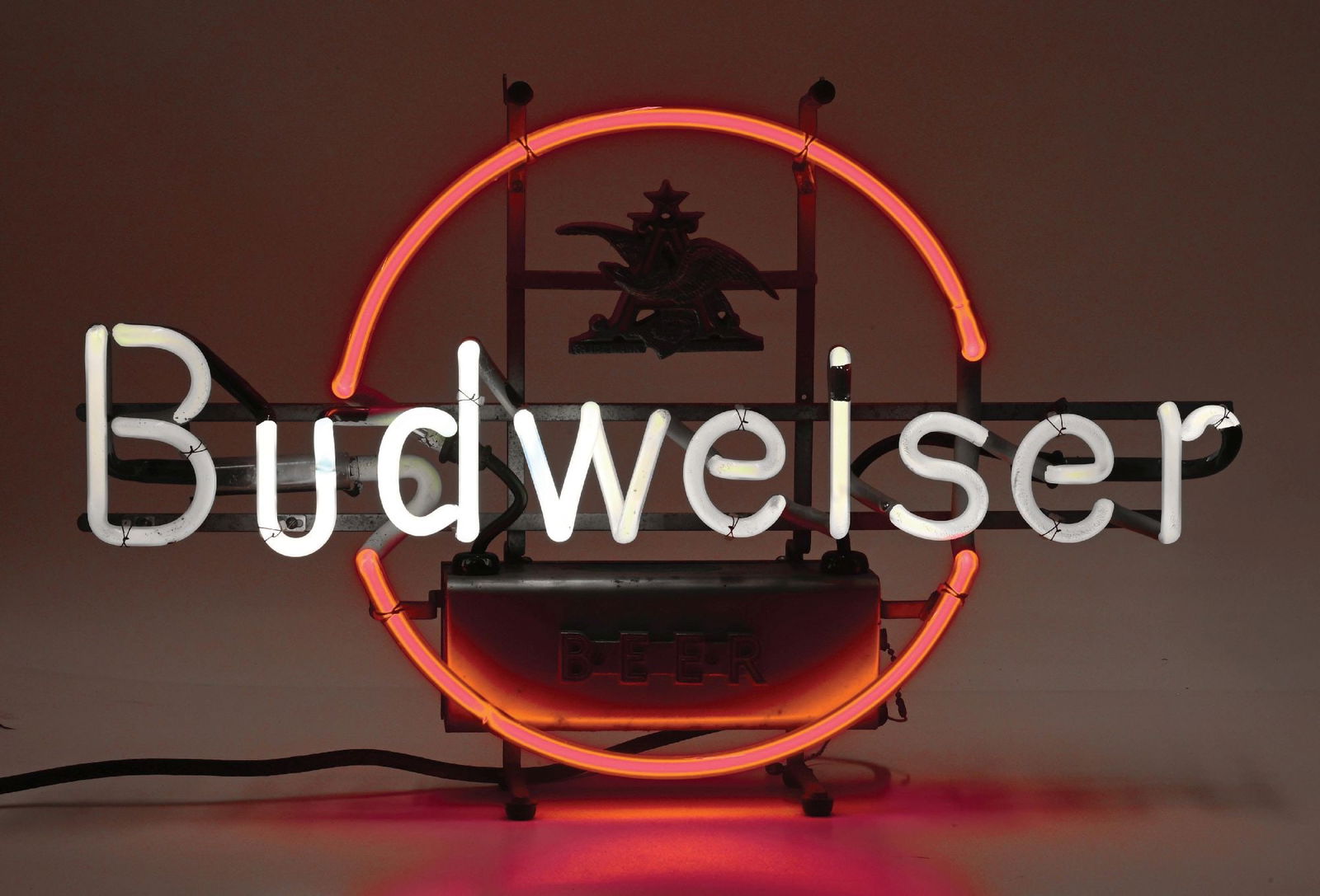 BUDWEISER BEER RUBY RED NEON SIGN (1 of 3)